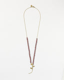 Collar La Rosa . Cuentas vidrio
