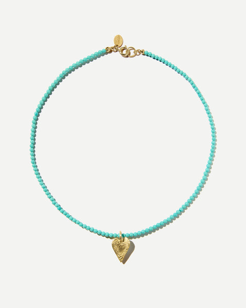 Collar Love turquesas
