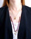 Collar La Rosa . Cuentas vidrio