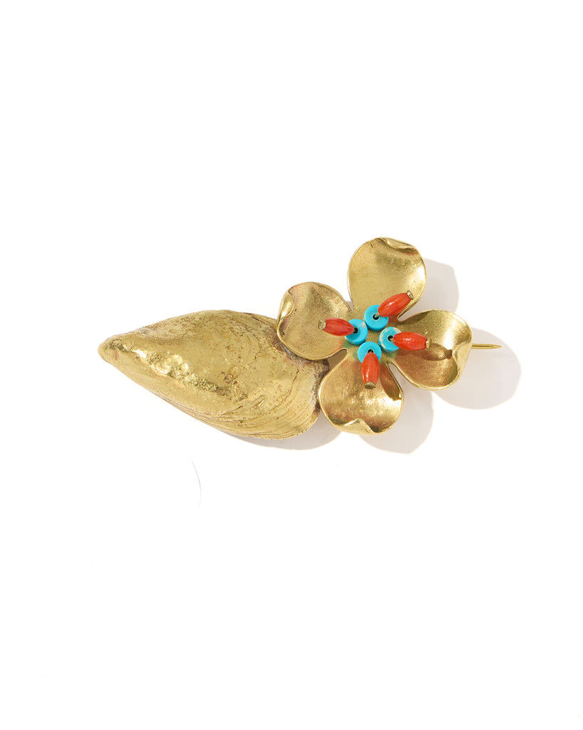 Broche Flor y mejillón